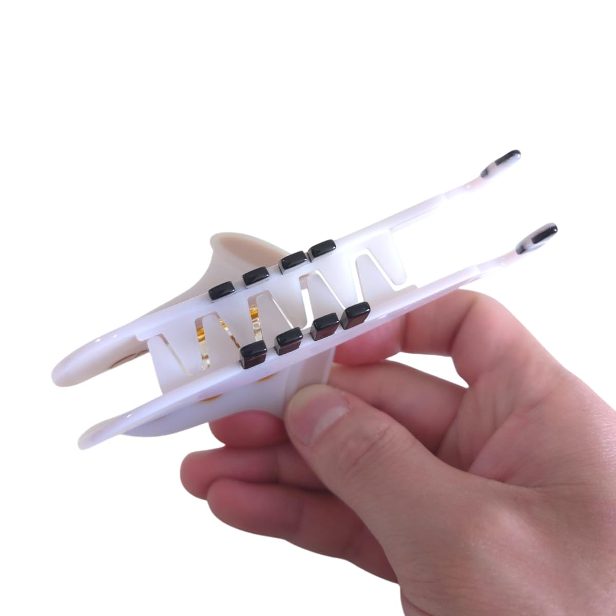 Funny Saxophone Hair Clip,Novelty Acetate Claw Clips,Music Instrument Hair Clips for Women,White