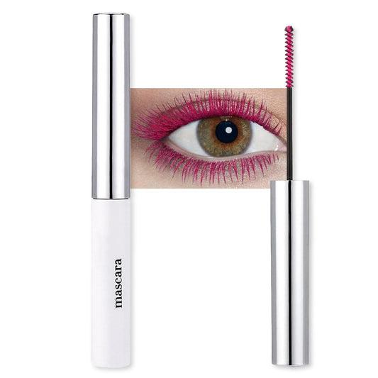 Colored Mascara for Eyelashes, Voluminous Colorful Mascara, Pink Purple Blue Green Red White Black Brown Lash Pack - Lengthening, Defining, Curling, Multiplying Formula (06#-Rose Pink)