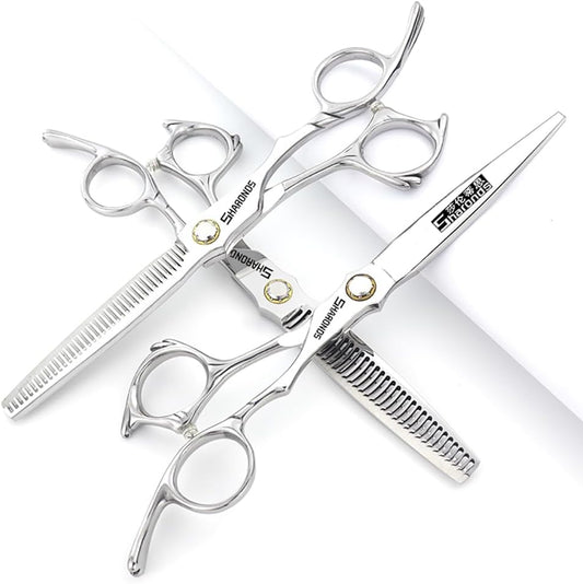 6.5-inch Sharonds hair clippers, professional Japanese 440C scissors, efficient scissors, scissors, comb adjuster (6.5 inch -3 pieces-A)