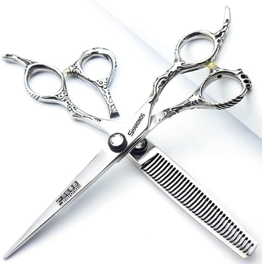Hairdressing Salon Hairdressers Scissors 6/6.5/7/8 Inch Hair Clippers, Hairstyling Tools And Scissors (6 inch 2PC)