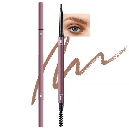 Brown Eyebrow Pencils for Women,with Spoolie Brush,Eyebrow Pencil Soft Textured,Waterproof Sweat-proof for Fills in Sparse Areas and Gaps Create a Natural Eye Brow,Vegan & Cruelty-Free