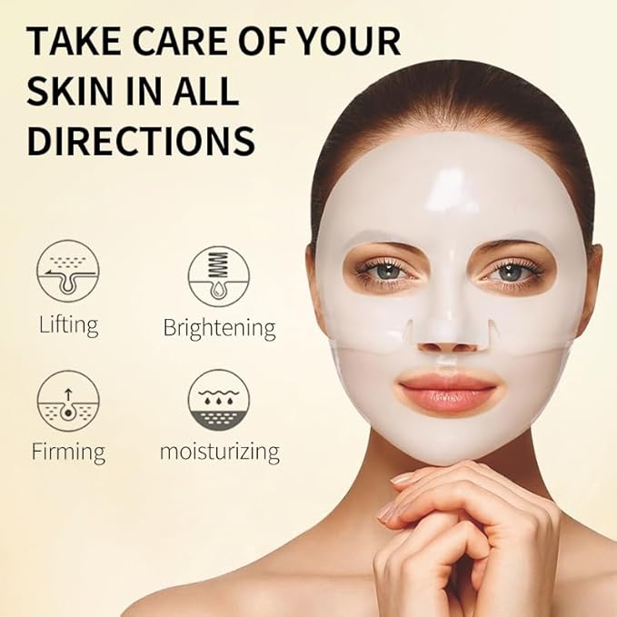 Deep Collagen Anti-Wrinkle Lifting Face Mask, Hydrating Hydrogel Collagen Face Mask, Pore Tightening & Skin Elasticity Boosting