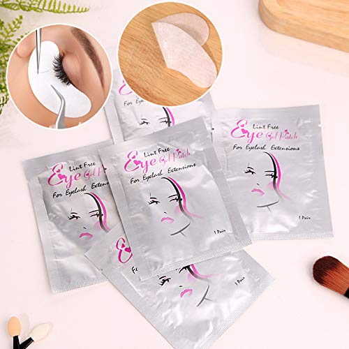 50 Pairs Eyelash Extension Under Eye Gel Pads Lint Free Eye Gel Pads for Eyelash Extension Supplies Beauty Makeup Eye Mask Kit Eye Mask Beauty Tool Accessories