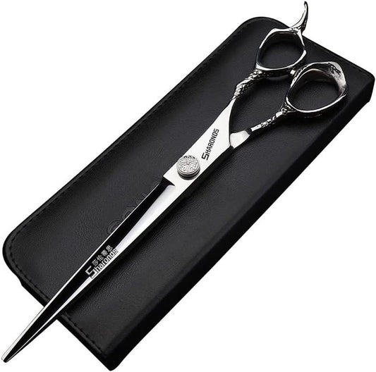 7/8 Inch Hairdressing Scissors and Hairstyle Tool and Hair Cutting Scissors for Hairdressing Salon (8 Inch Flat)