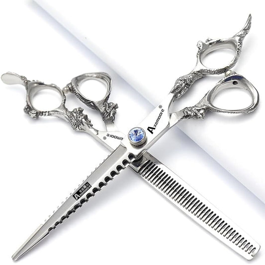 7/7.5/8/9 Inch Salon Professional Hairdressing Scissors Barber Hairstyling Special Tools (7 inch 2pc-A)
