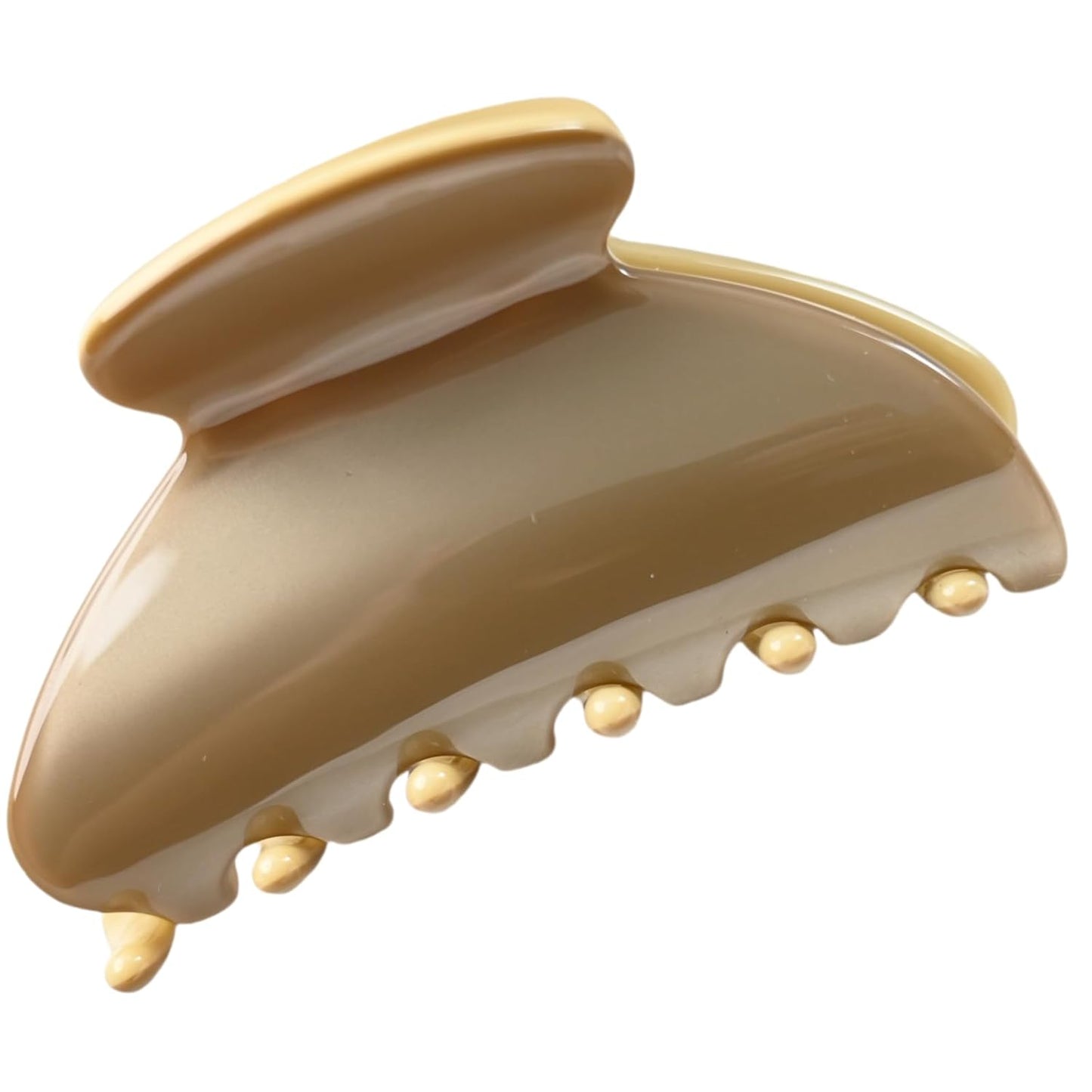 Handmade Celluloid Acetate French Design Barrettes Tortoise Shell Claws Hair Claw Luxury Fashion Accessories Hair Clip for Women (bonzegold color)