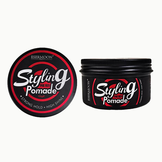 Strong Hold Hair Pomade for Men, Pomade for Men, High Shine Styling Wax, Hair Wax, Touchable Texture, No White Residue, Clean Scent, Easy Wash, Water-Based 3.53oz