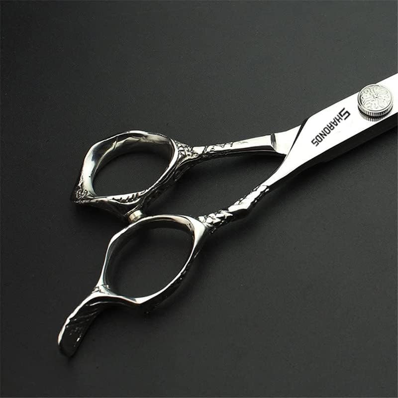 6/7/8 Inch Professional Hairdressing Scissors Barber Rose Pattern Hair Stylist Shears Styling Tool Japanese Stainless Steel Clippers (8-in cutting scissors)