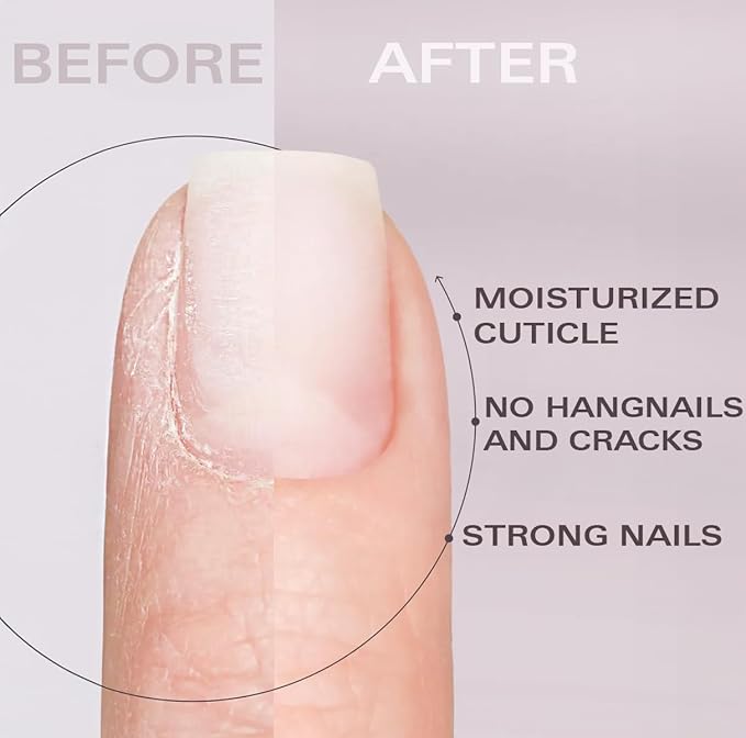 Nail Oil Cuticle Pen - Peach - Nail Strengthener & Growth Serum with Vitamin A, D, E, B5, Grapeseed & Natural Oils - Repair for Brittle, Peeling, Thin Nails - Twist Brush Pen