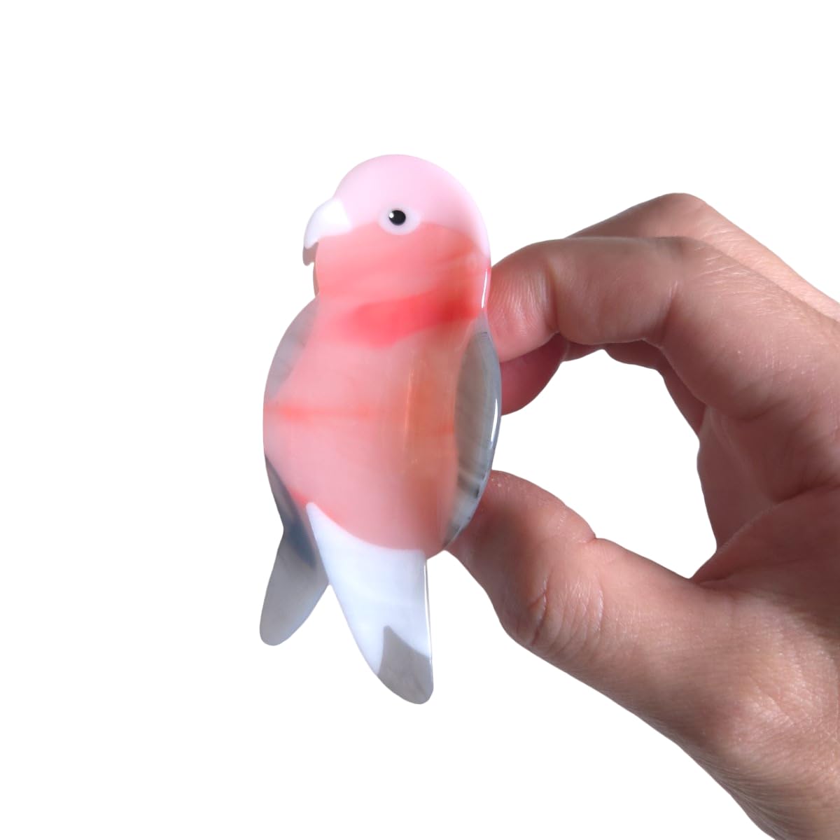 Novelty Pink Parrot Hair Clip,Acetate Claw Clips,Small Hair Clips for Women,Funny Hair Clips