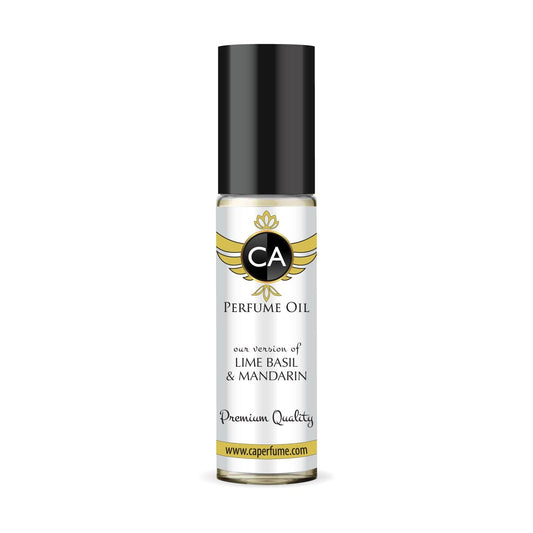 CA Perfume Impression of Lime Basil & Mandarin Unisex Fragrance Oil Citrus Aromatic Scent Long Lasting Perfumes for Women & Men Travel Size TSA Ready Mini Parfum Body Oil Roll-on 0.33 Fl Oz 10ml
