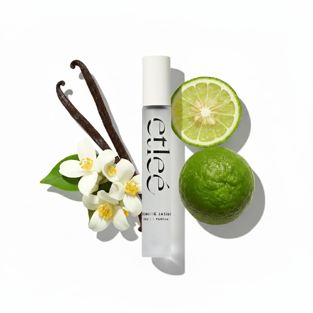 Blooming Jasmine Eau de Parfum 0.34oz, Long Lasting Perfume Inspired by Val's Born in Roma, Oriental Floral Notes With Vanilla, Neroli, Citrus Bergamot & Musk, Luxury Fragrance for Women & Men