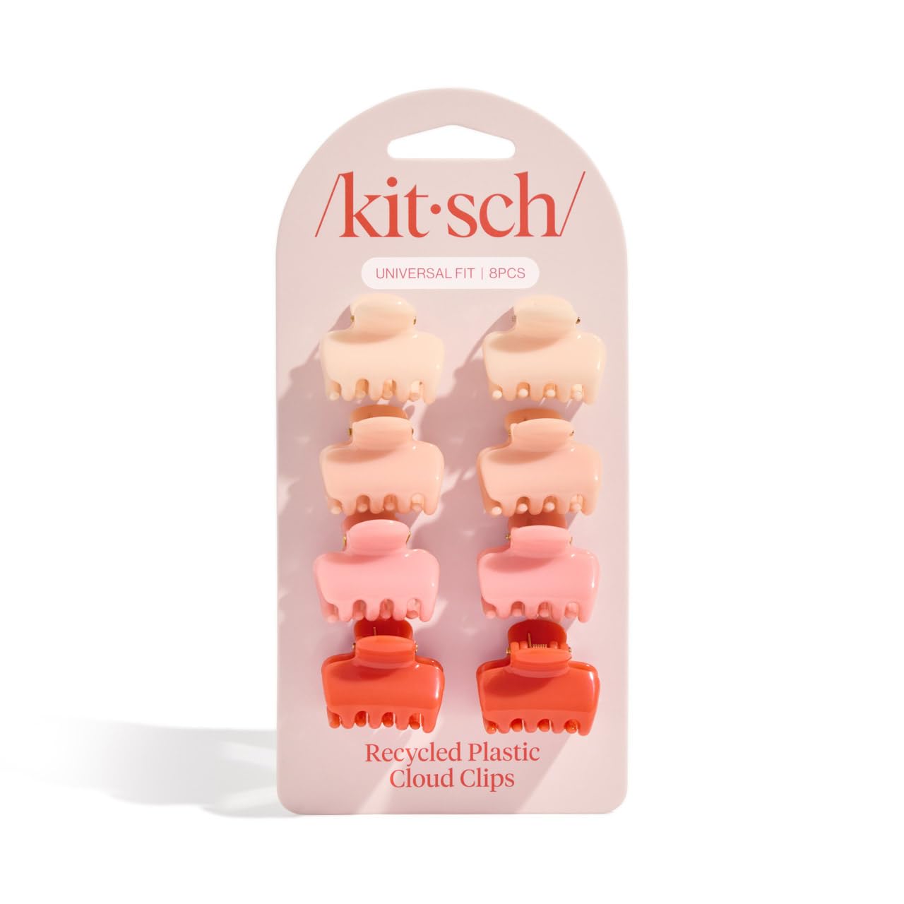 Kitsch Small Hair Clips for Women and Girls – Mini Claw Clips | Hair Accessories | Daily Styling, Recycled, Cherry Blossom Design | Ideal Gifts for Women – 8pc Set