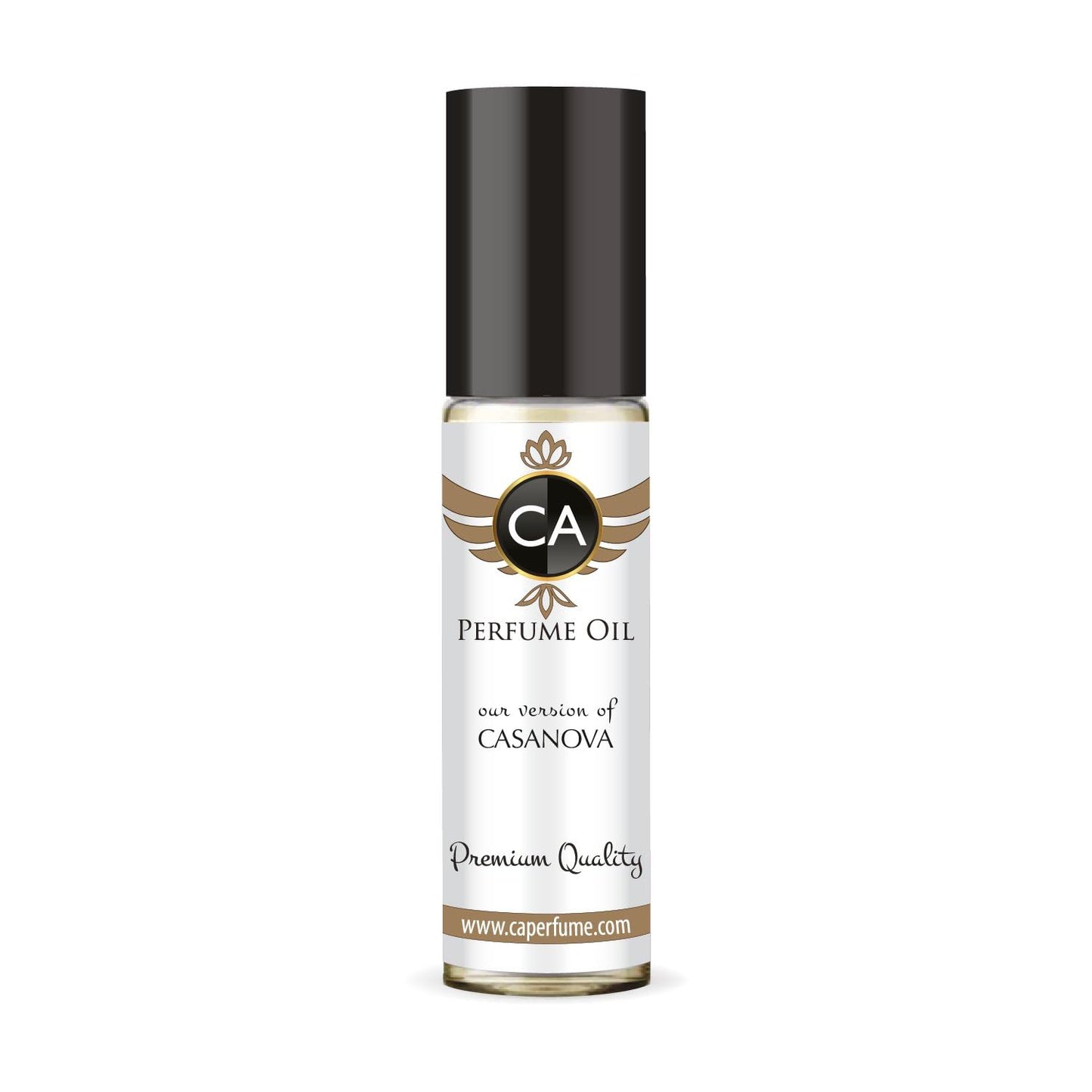 CA Perfume Impression of Casanova Unisex Fragrance Oil Amber Woody Scent Long Lasting Perfumes for Women & Men Travel Size TSA Ready Mini Parfum Body Oil Roll-on 0.33 Fl Oz 10ml