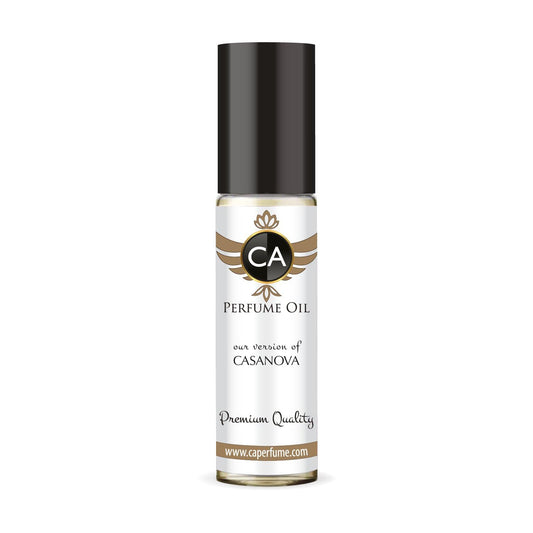 CA Perfume Impression of Casanova Unisex Fragrance Oil Amber Woody Scent Long Lasting Perfumes for Women & Men Travel Size TSA Ready Mini Parfum Body Oil Roll-on 0.33 Fl Oz 10ml