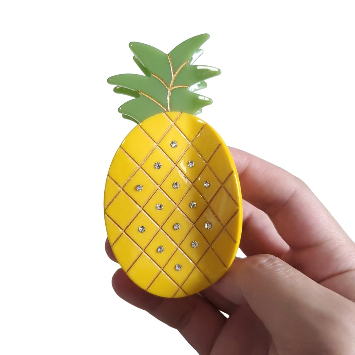 Big Gold Pineapple Hair Clip,Acetate Claw Clips,Hair Clips for Women