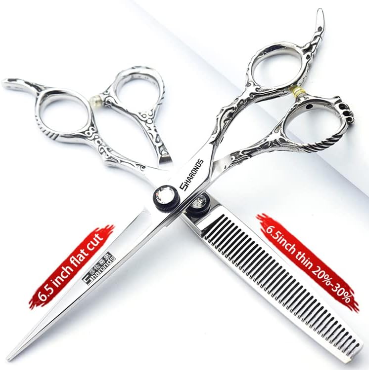Hairdressing Salon Hairdressers Scissors 6/6.5/7/8 Inch Hair Clippers, Hairstyling Tools And Scissors (6.5 inch 3PC-A)