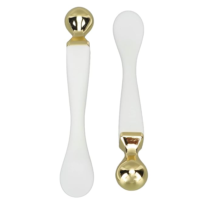 2pcs Metal Face Mask Spoon Anti Wrinkle Eye Fatigue Relief Massage Stick Cream Scoop, Metal Eye Cream Applicator Face Roller Massager Tool, Reducing Puffiness Wrinkle