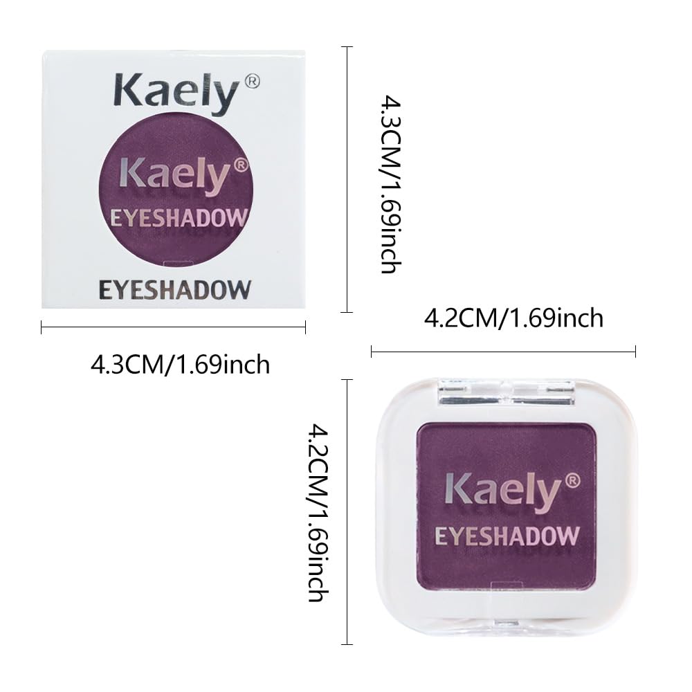 evpct Plum Purple Matte Single Eye Shadow Palette Makeup for Older Women, Plum Purple Natural Pressed Eyeshadow Palette for Eyes, High Pigment Longwear Mini Monochrome Eyeshadow Sombra Para Ojos