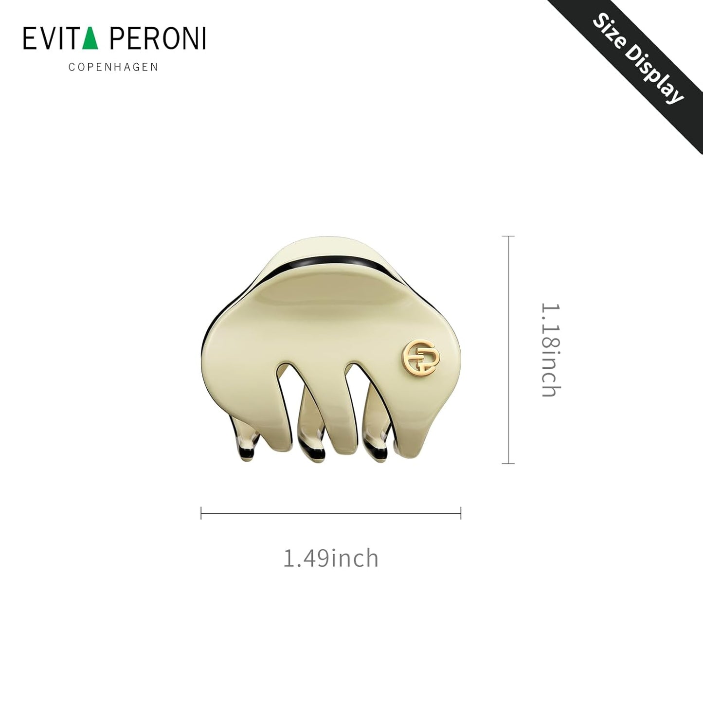 EVITA PERONI Small Hair Clips, Mini Hair Clip for Hair, Little Tiny Claw Clips for Women Girls, Straw Yellow