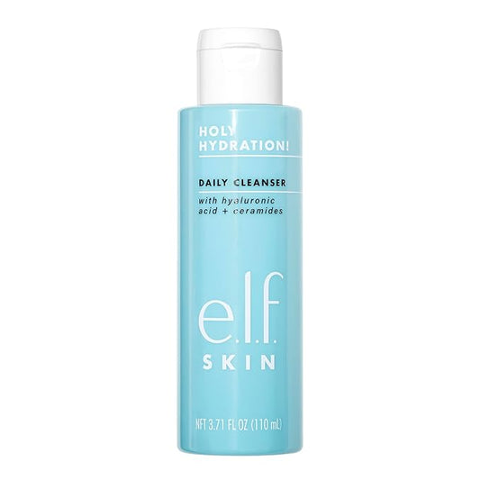 e.l.f. SKIN Holy Hydration! Daily Cleanser, Face Cleanser For Washing Away Excess Oil, Impurities & Makeup, Made With Hyaluronic Acid, Vegan & Cruelty-Free