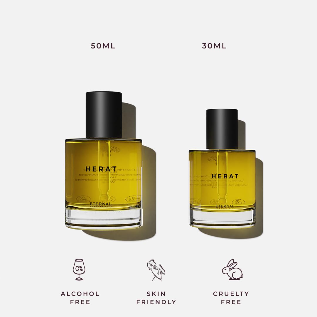 Herat – Inspired by Black 0pium | Long Lasting Perfume Oil for Women and Men (Unisex) – 50ml with 30ml Herat (Pack of 2)
