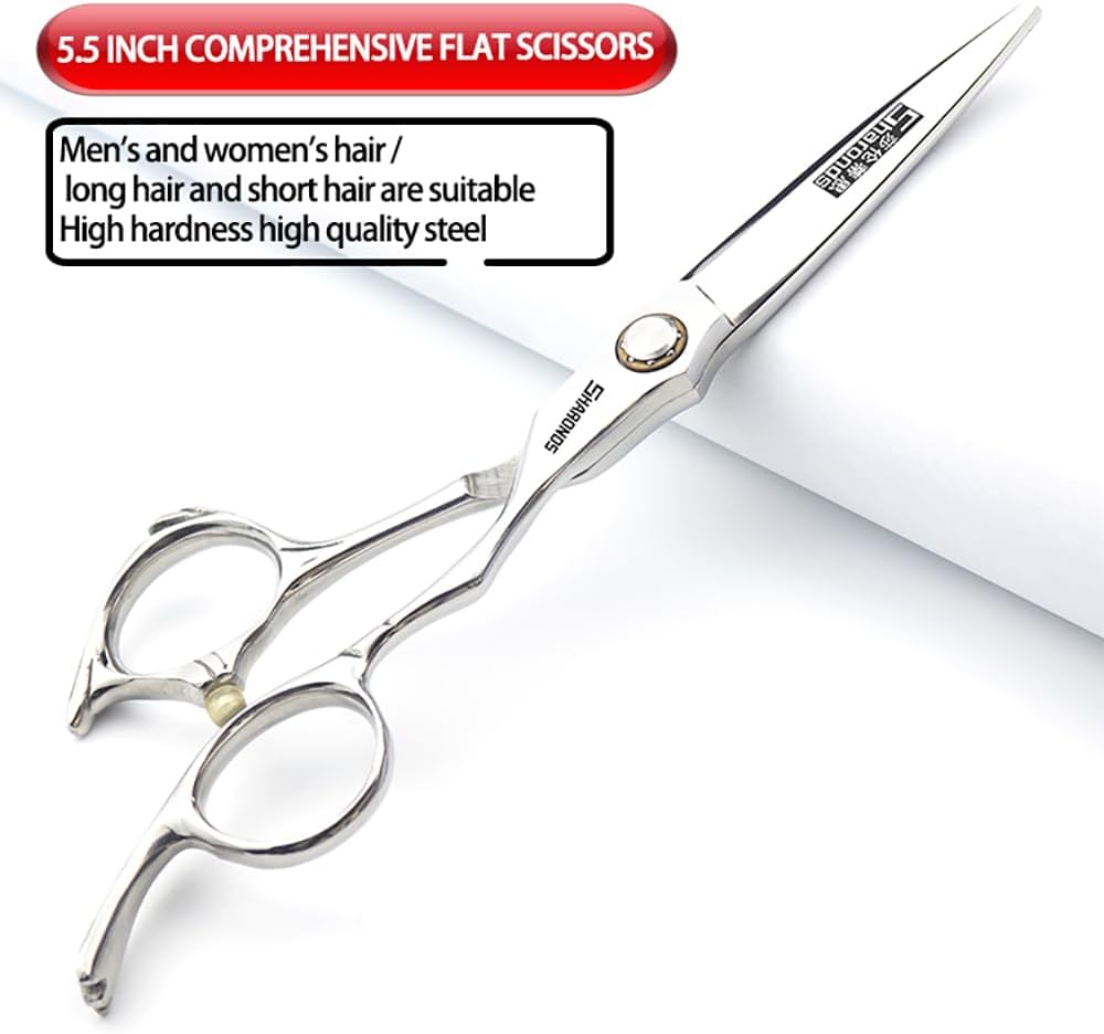 6/6.5-inch Sharonds hair clippers, professional Japanese 440C scissors, efficient scissors, scissors, comb adjuster (5.5 inch 2 Piece)