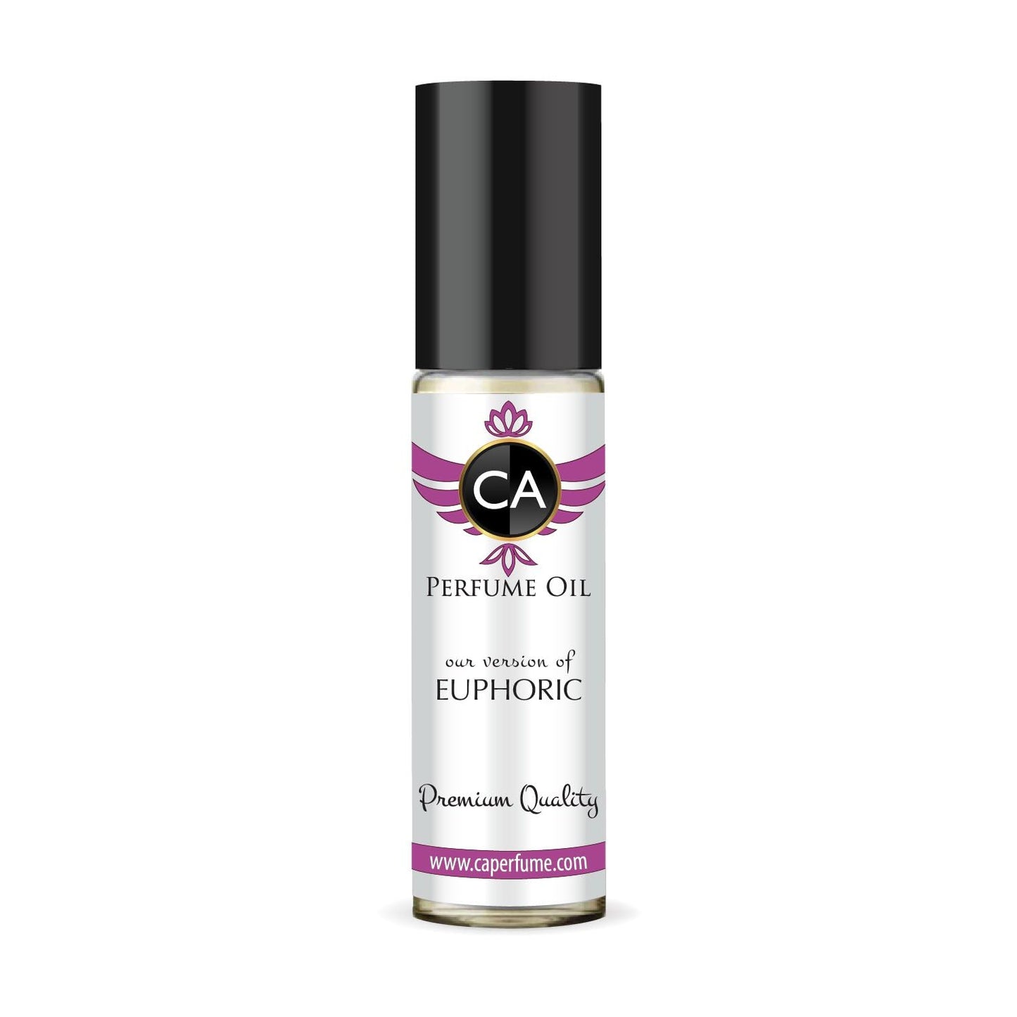CA Perfume Impression of Euphoric for Women Eau De Parfum Amber Floral Scent Long Lasting Perfumes for Women Travel Size TSA Ready for Day and Night Wear 0.33 Fl Oz 10ml