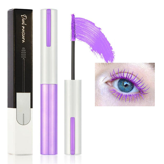 Colored Mascara for Eyelashes with Comb Set, Colorful Waterproof Plum Mascara Long lasting Charming Voluminous for Women Cruelty Free Vegan Eye Makeup (C-1Pc 08#grape purple, C)