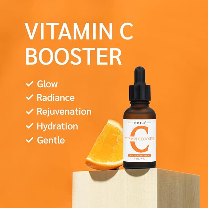 Vitamin C Booster Serum - Glowing, Rejuvenating & Enhancing Skin Radiance | Antioxidant | Lightweight | Korean Skincare (1 Fl Oz / 30ml)