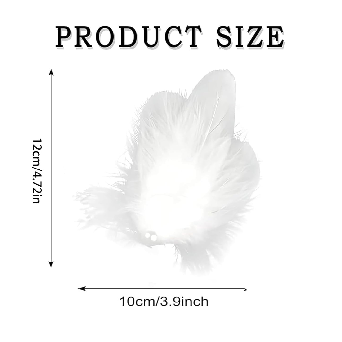2 Pcs Feather Hair Clips White Swan Headpiece for Women Feather Accessories for Girl Pearl Ostrich Hair Pins Ballet Style Stage Performance