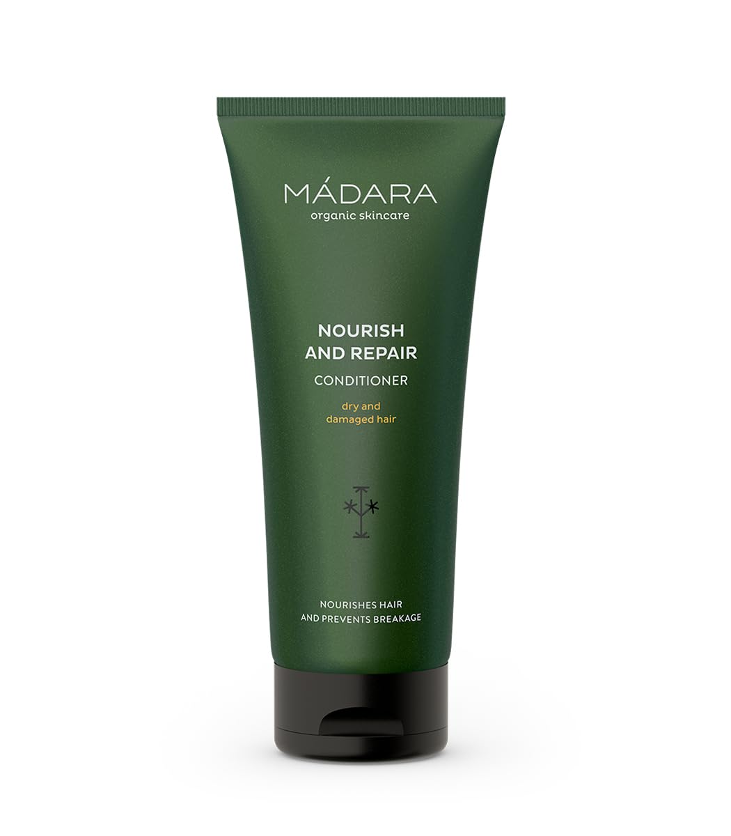 MÁDARA Organic Skin Care Nourish and Repair Conditioner - 200 ml | Enriched with Quince and Nettle Extracts | For Dry, Brittle, and Dull Hair | Cruelty-Free and Vegan