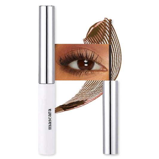 Colored Mascara for Eyelashes, Voluminous Colorful Mascara, Pink Purple Blue Green Red White Black Brown Lash Pack - Lengthening, Defining, Curling, Multiplying Formula (11#-Brown)