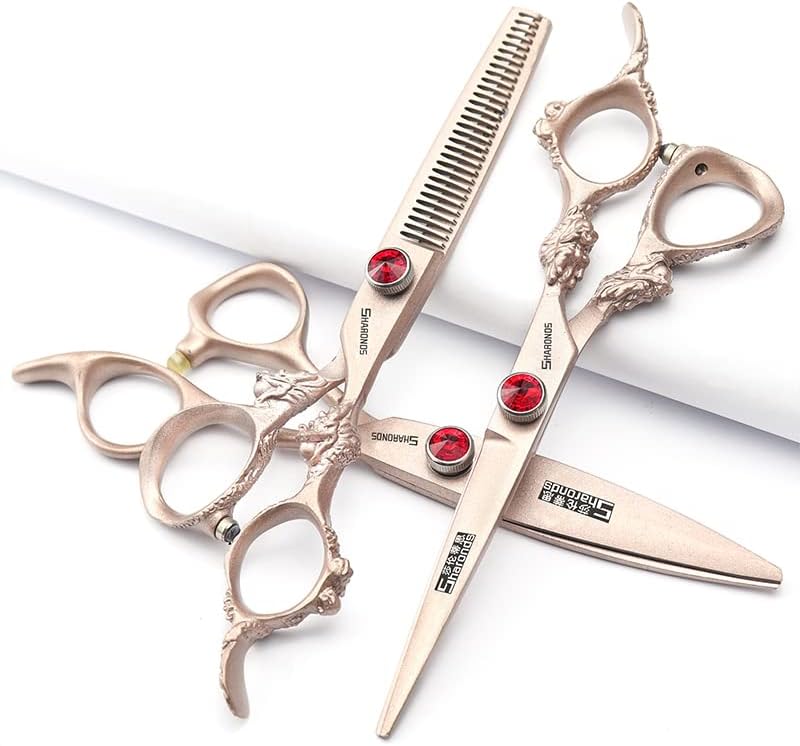 Hair Scissors 6/7/8/9-inch 440C High Hardness For Hairdressers Haircuts Cuttinging Scissors Professional Haircut(6 inch-3pc)