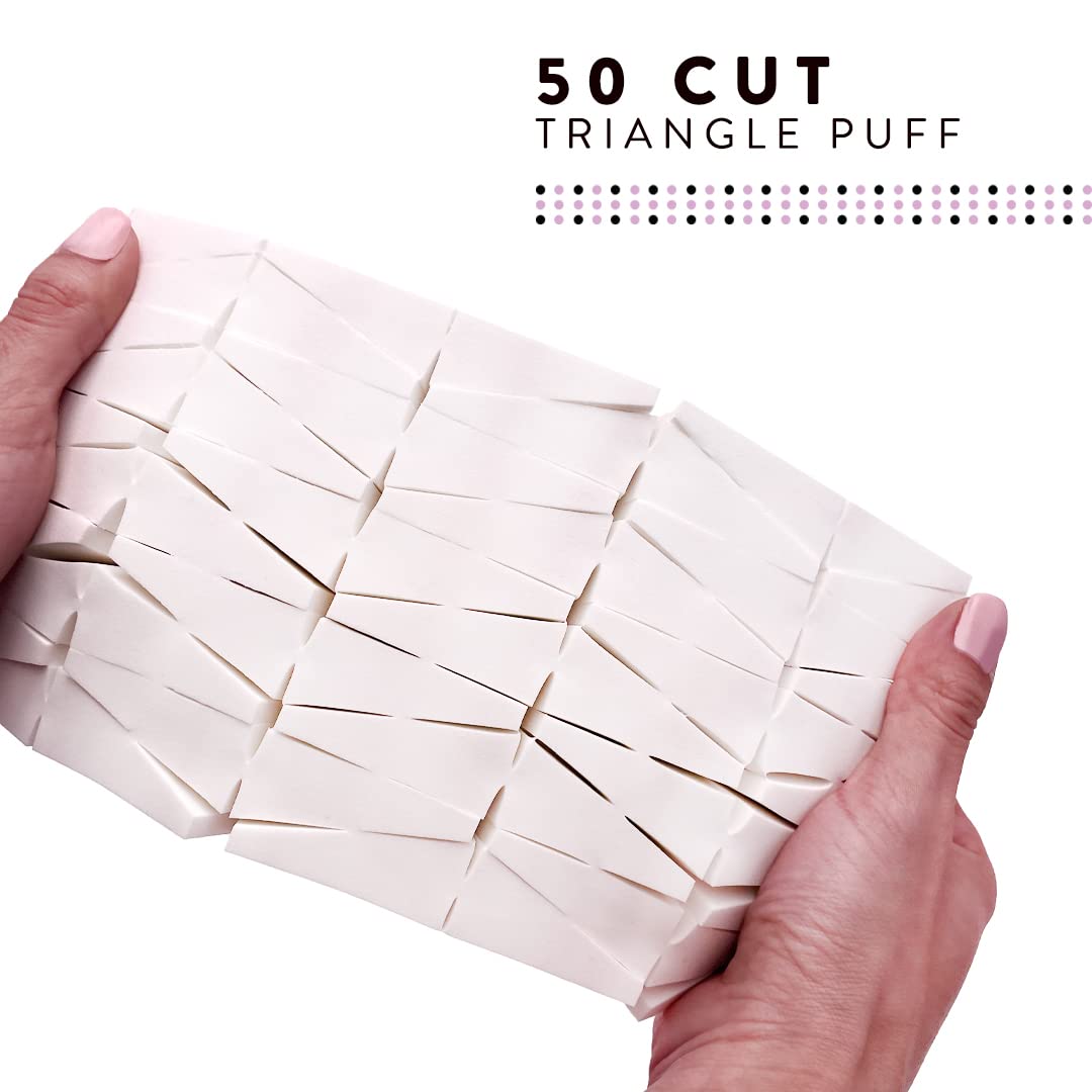 Artist's Choice 250 Pack Makeup Sponge Mini Applicator Wedges, Triangle Cosmetic Sponges for Foundation, Blush, Eye Shadow, Blending and Smoothing, Disposable, Latex Free