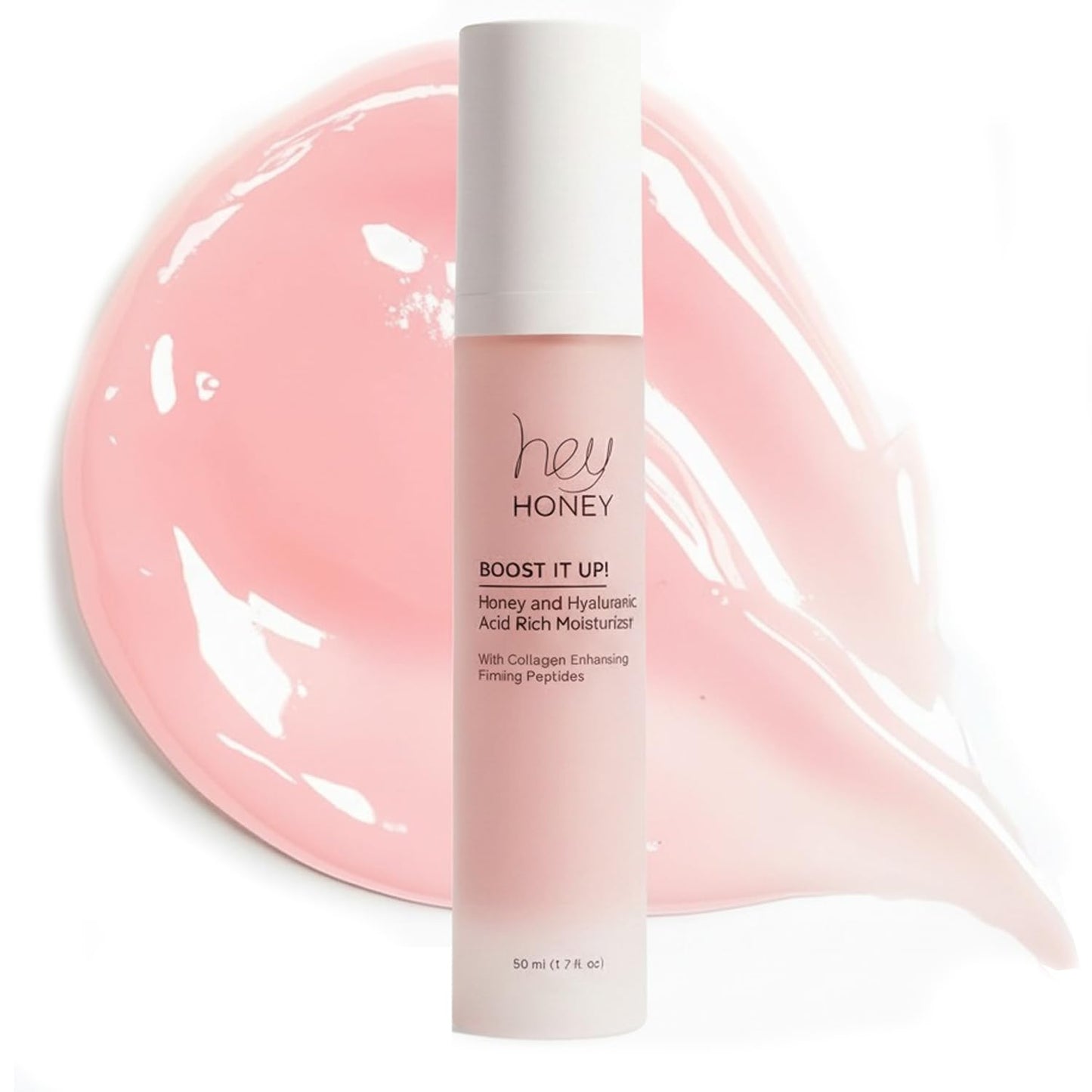 Hey Honey Skincare Boost It Up Collagen-boosting peptides Honey & Hyaluronic Acid Rich Moisturizer for Stronger Skin Barrier | For Premature & Advanced Signs of Aging | Fast Acting | 1.7 Oz