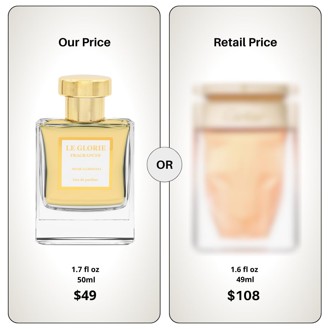 Inspired by C*RTIER La Panthere Eau de Parfum, Musk Gardenia EDP, Long Lasting 12-14 Hours Perfume Spray for Women, All Skin Types, Cruelty Free - 0.33 oz 10ml