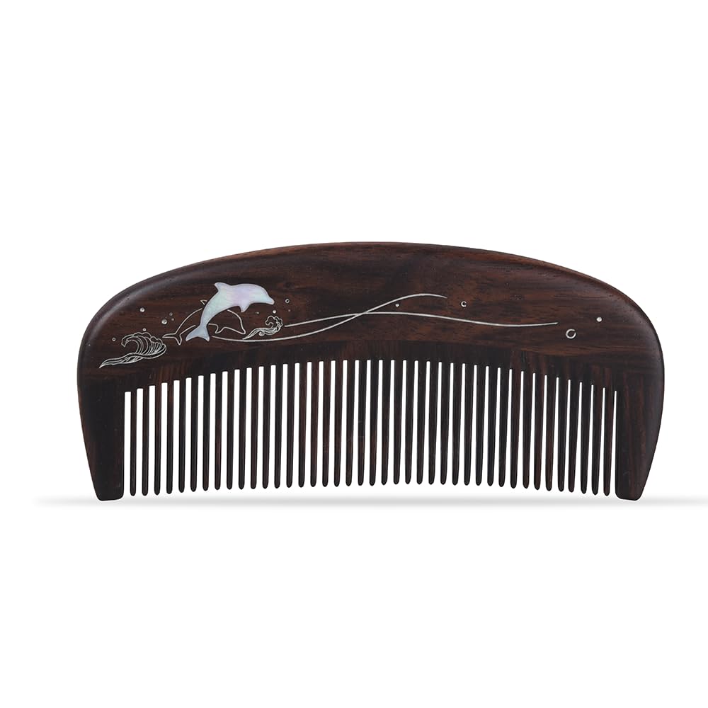 TAN MUJIANG Wooden Hair Comb for Woman Antistatic Scalp Massage HET Dolphin 1pc