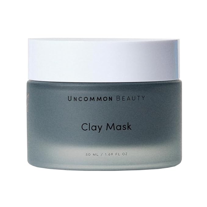 Clay Mask - Purifying and Hydrating Charcoal Powder Face Mask - All Skin Types, Vegan, Cruelty Free, Fragrance Free, 1.69 FL OZ