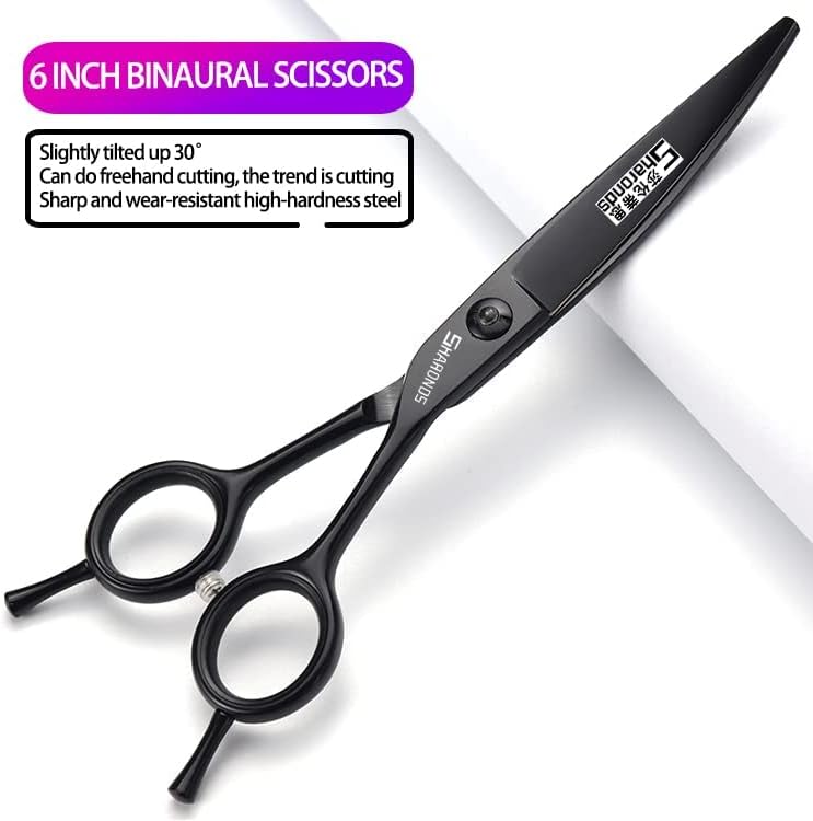 6/7 Inch Hairdressing Scissors Set Barber Shop Hair Scissors Styling Tools (6-inch 4pc)