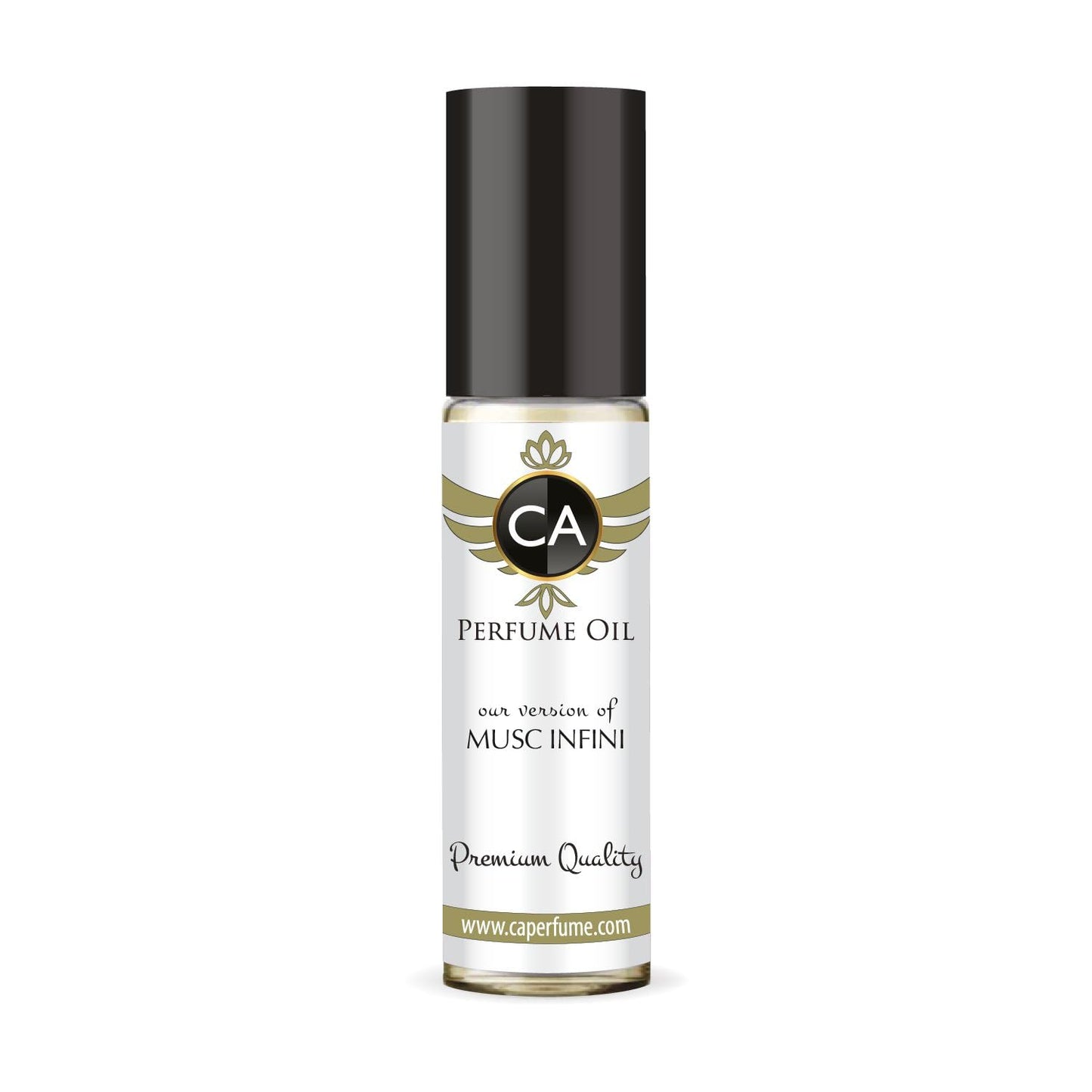 CA Perfume Impression of Musc Infini Unisex Fragrance Oil Amber Scent Long Lasting Perfumes for Women & Men Travel Size TSA Ready Mini Parfum Body Oil Roll-on 0.33 Fl Oz 10ml