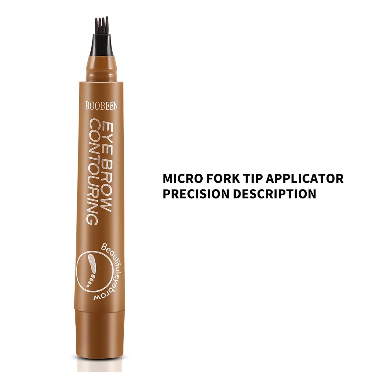 Boobeen Liquid Eyebrow Pen, Microblading Eye Brow Pencil with 4 Micro Tip, Waterproof Brow Pen Filler Creates Natural Brow Makeup, Long-lasting