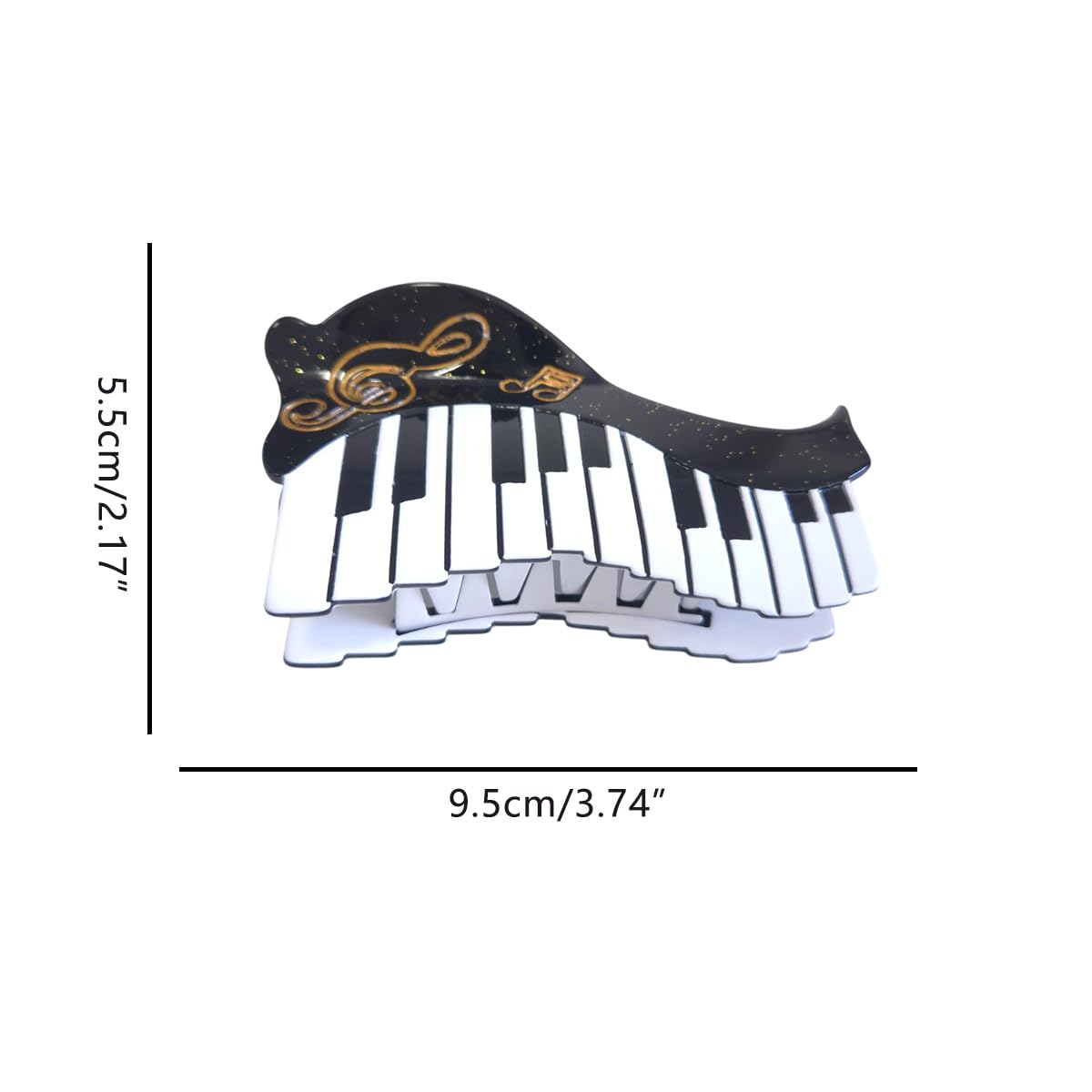 Funny Piano Hair Clip,Novelty Acetate Claw Clips,Music Instrument Hair Clips for Women