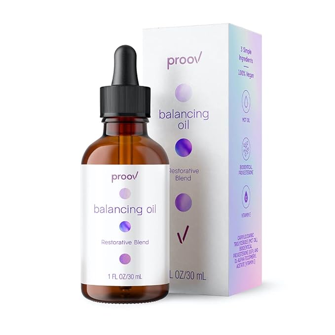 Proov - Unscented Balancing Oil - Natural Progesterone, Vitamin E - Hormone Balance For Women - Fertility & Menopause Support - More Effective than Progesterone Creams - 2-3 Month Supply - 30 ml