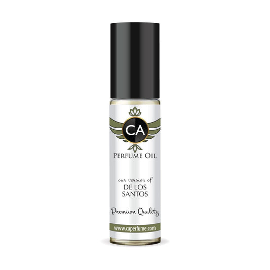 CA Perfume Impression of De Los Santos Unisex Fragrance Oil Floral Scent Long Lasting Perfumes for Women & Men Travel Size TSA Ready Mini Parfum Body Oil Roll-on 0.33 Fl Oz 10ml