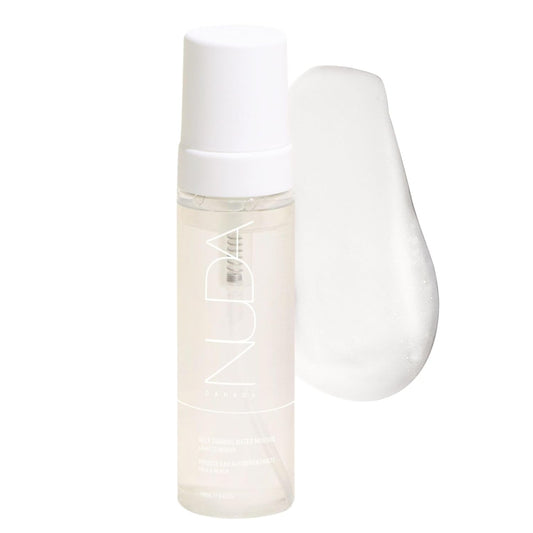 Nuda Cloudfoam Self Tanning Water Mousse, Fast Drying, Streak Free Self Tanner, Water Based Formula, Transfer Free, Hydrating Self Tanner, Fragrance Free, Organic, Vegan, Medium to Dark, 6.4 Oz