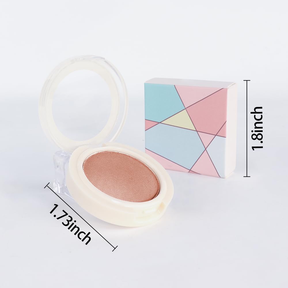 Eyeshadow Single Glitter, High-Pigment Monochrome Eye Shadow Pressed Powder, Everyday Velvety Silky Eye Makeup Looks, Professional Long-Lasting Waterproof Single Eyeshadow Palette, Brown 02