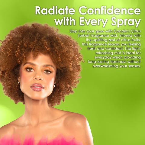 CANDIE'S Citrus Sorbet Fragrance Mist - Sweet, Long-Lasting Perfume for Women, Luxurious All-Day Freshness, Ideal Body Cologne for Ladies, Feminine Scent, Lasts All Day, Must-Have Fragrance, 8.4 fl oz