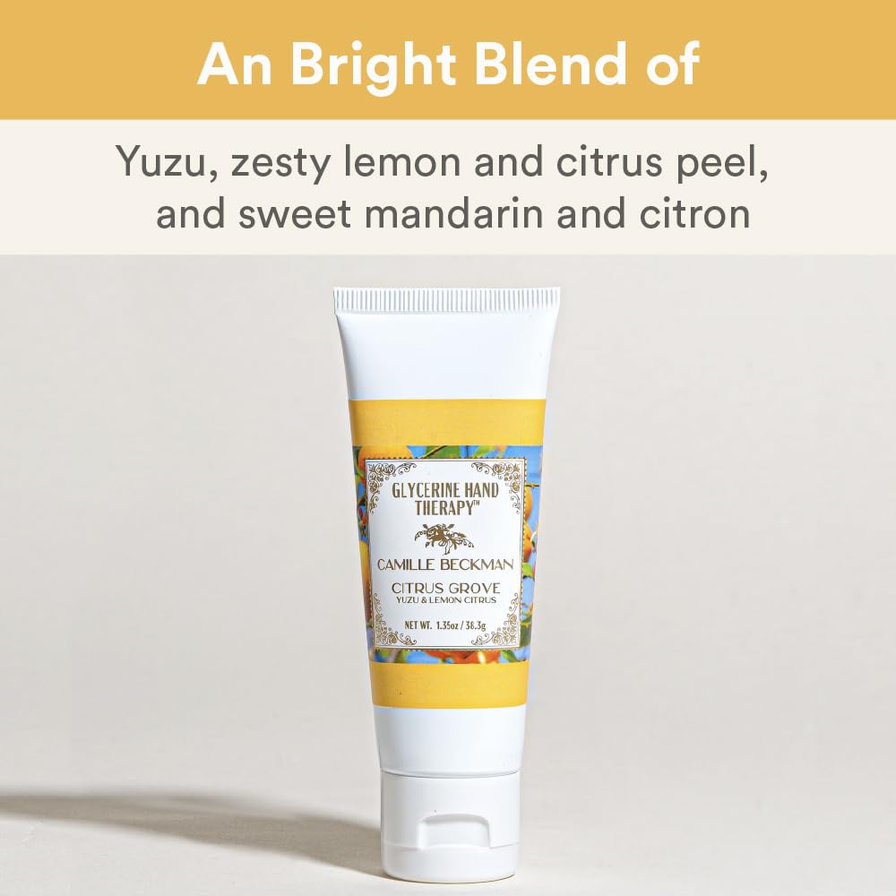 Camille Beckman Glycerine Hand Therapy Cream, Citrus Grove Scent, 1.35 Ounce