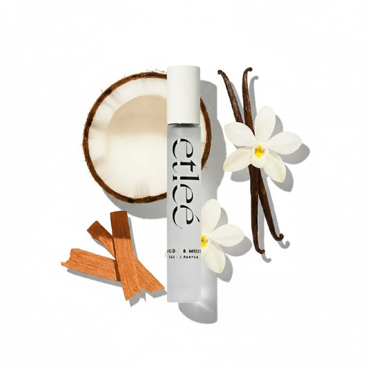 Vanilla & Amber Eau de Parfum 0.34oz, Long Lasting Perfume Inspired by Lat. Yara, Floral Gourmand Notes With Vanilla, Amber, Sandalwood, Coconut & Heliotrope, Luxury Fragrance for Women & Men